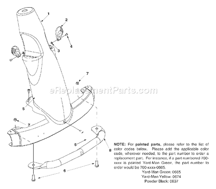 Page L Diagram and Parts List for 2002 Yard Man Lawn Tractor